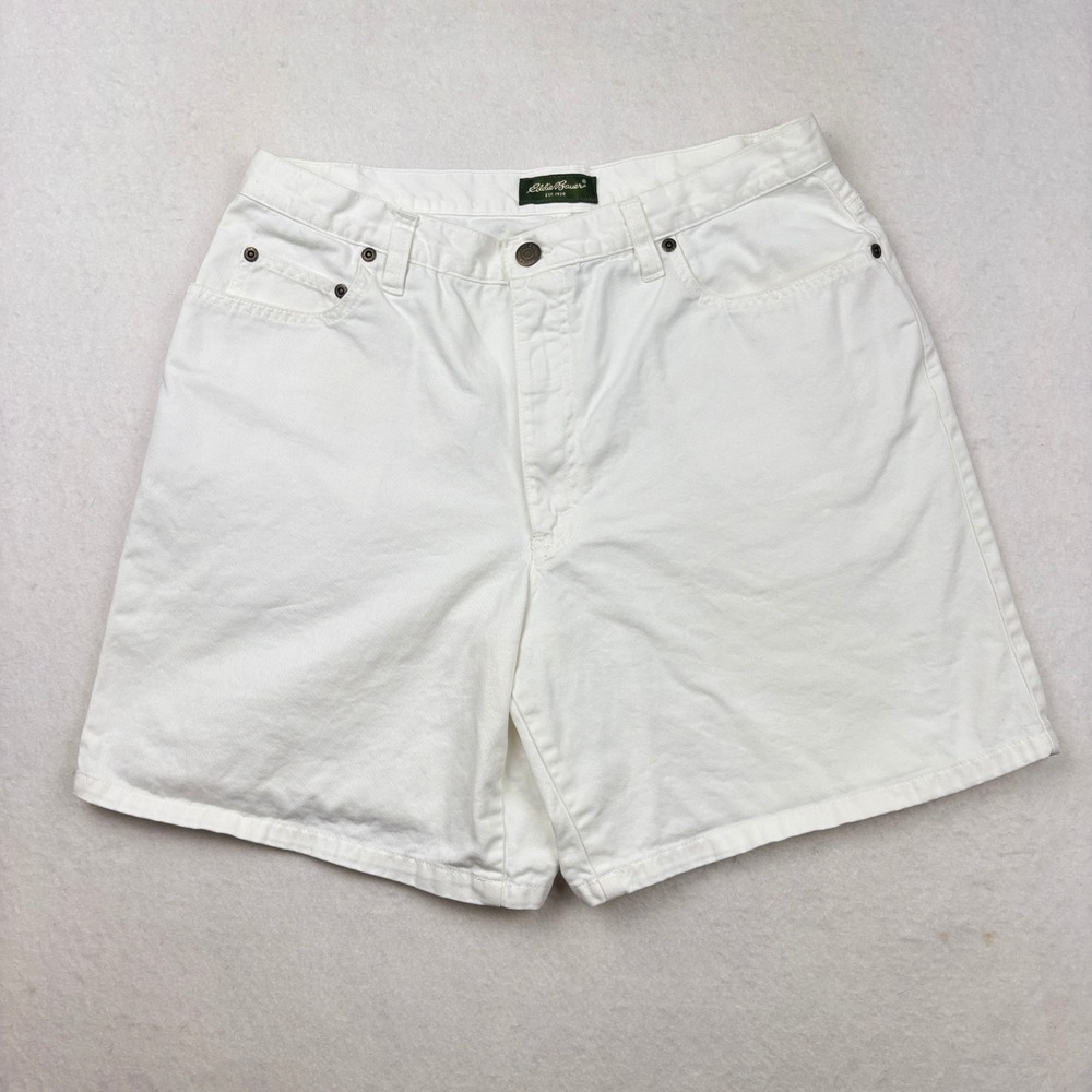 Eddie Bauer Denim Shorts Womens 12 High Rise Relaxed - Picture 2 of 8
